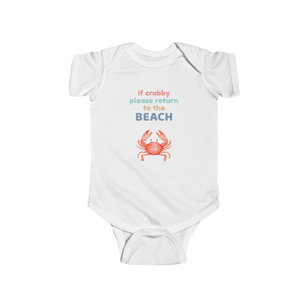 If Crabby Return to the Beach | Coastal Infant Onesie