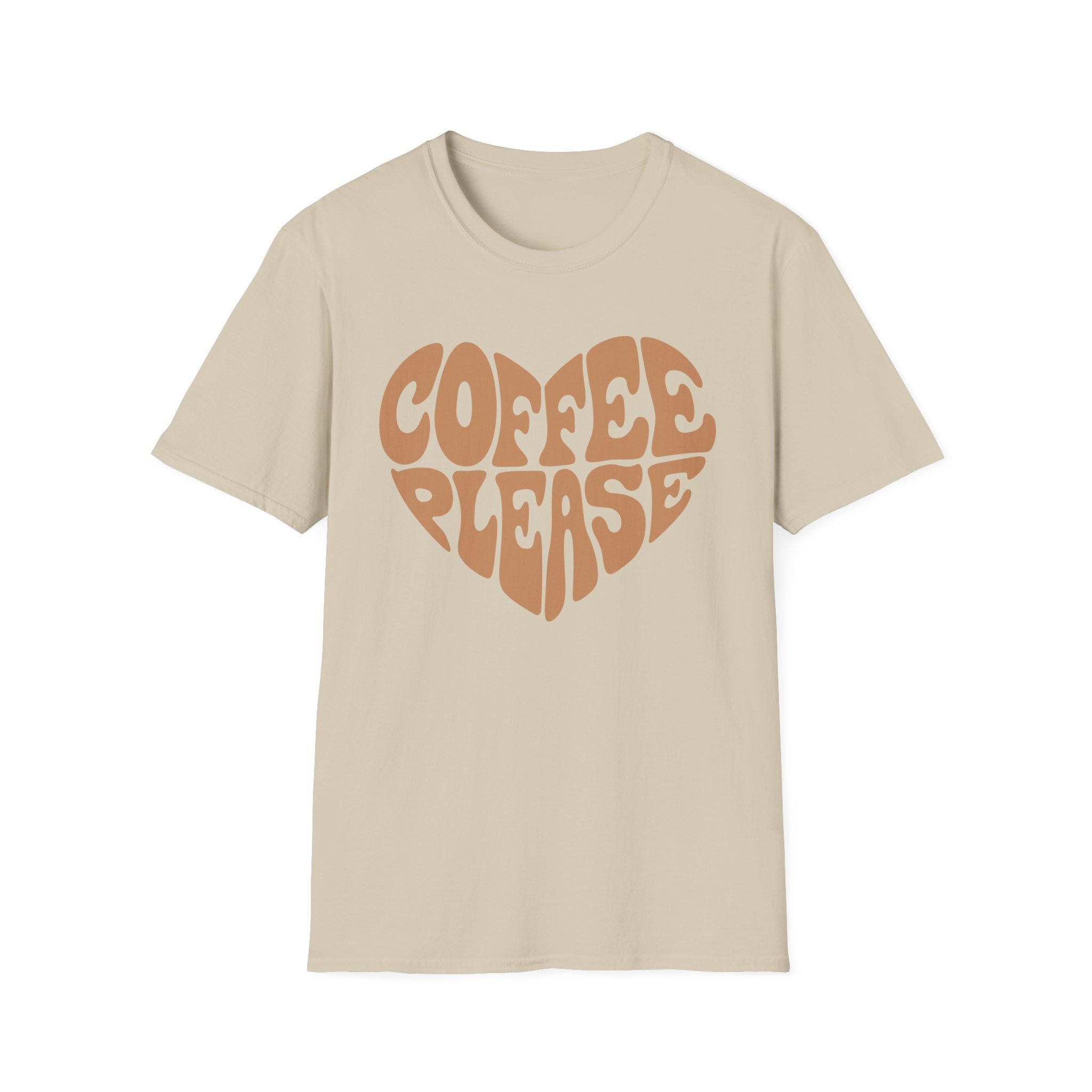 Coffee Please Heart T-Shirt — Retro Graphic Tee for Coffee Lovers