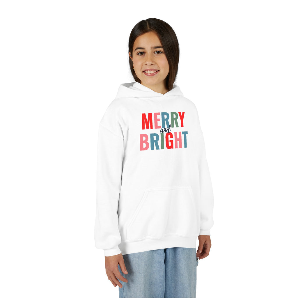 Merry and Bright Christmas Youth Hoodie