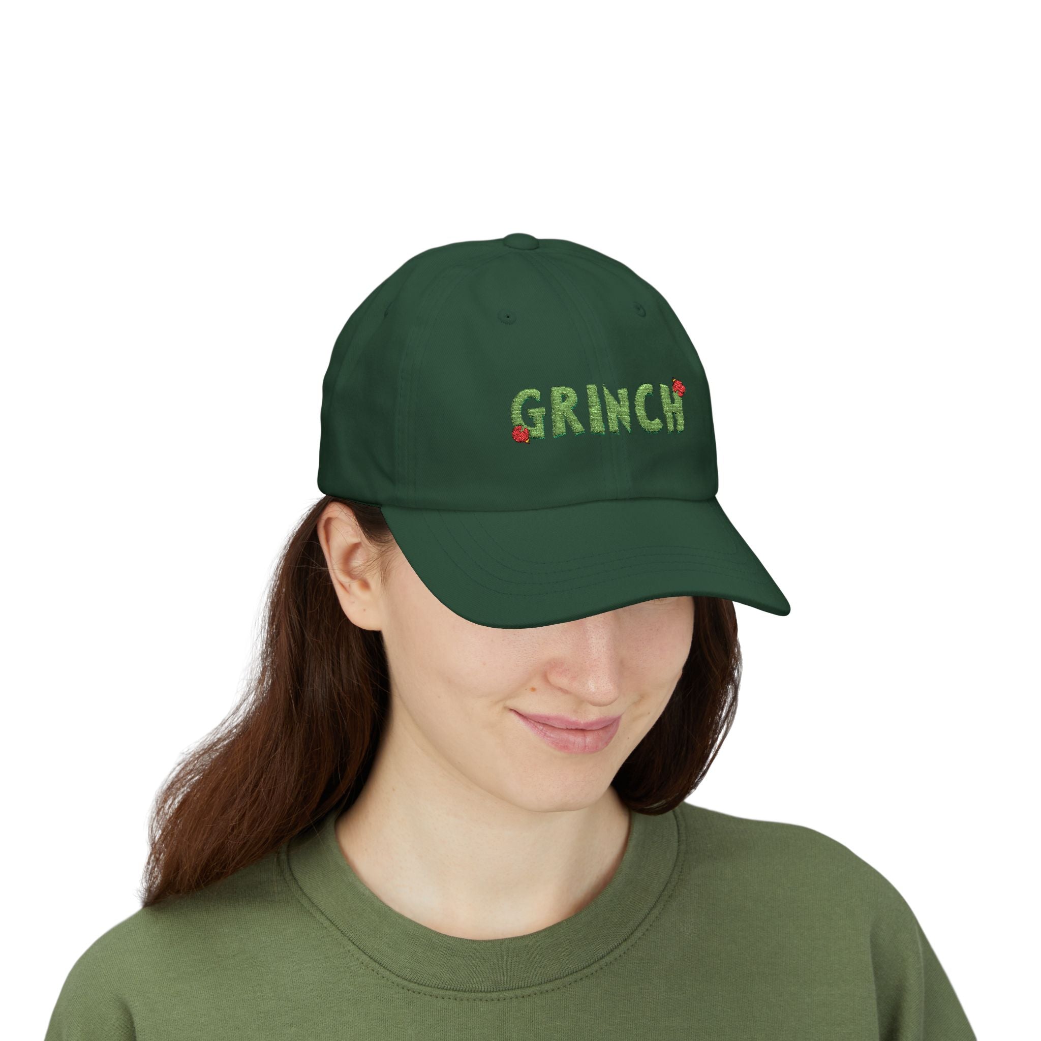 Grinch Embroidered Adjustable Hat