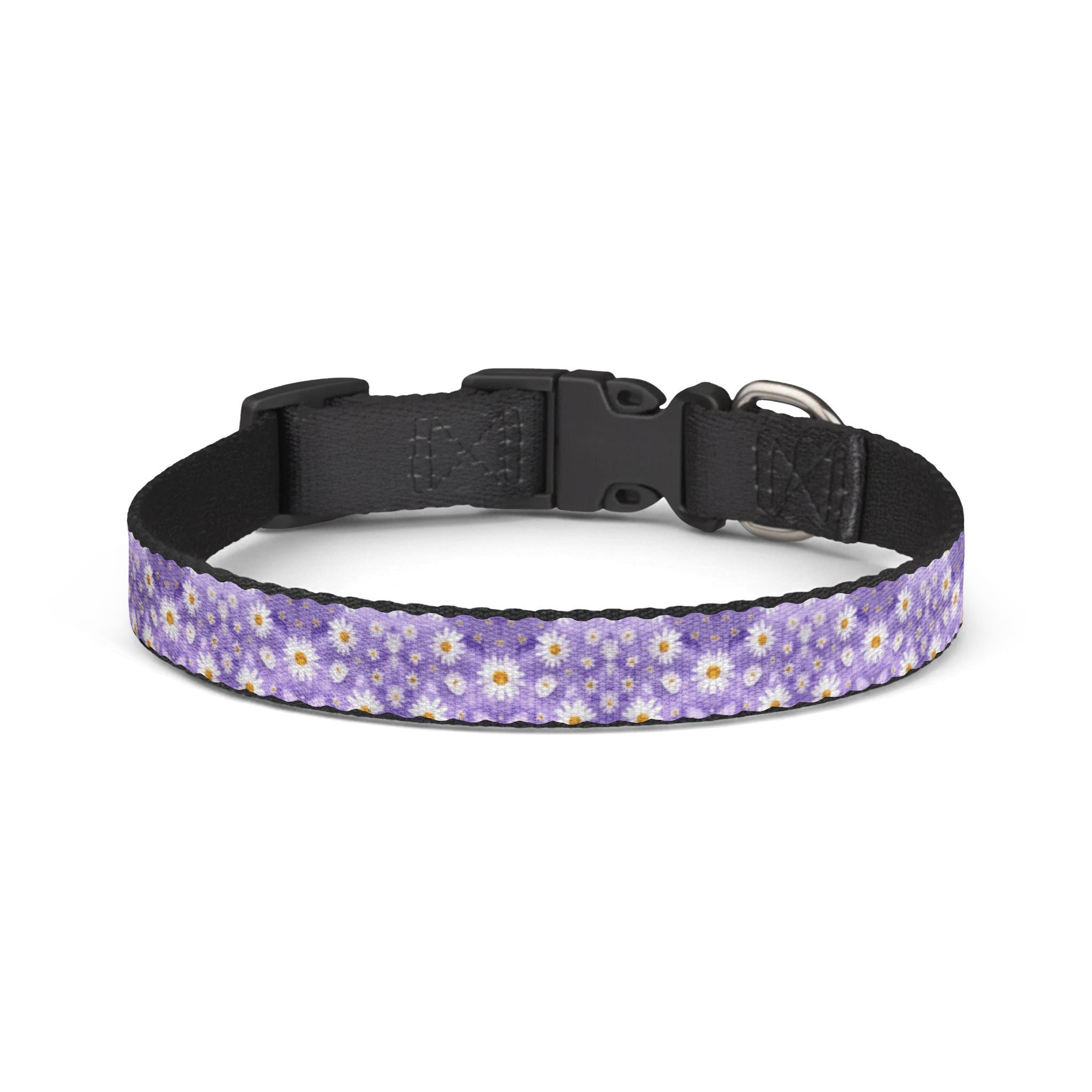 Clip-On Pet Collar — Lavender with Daisy Pattern