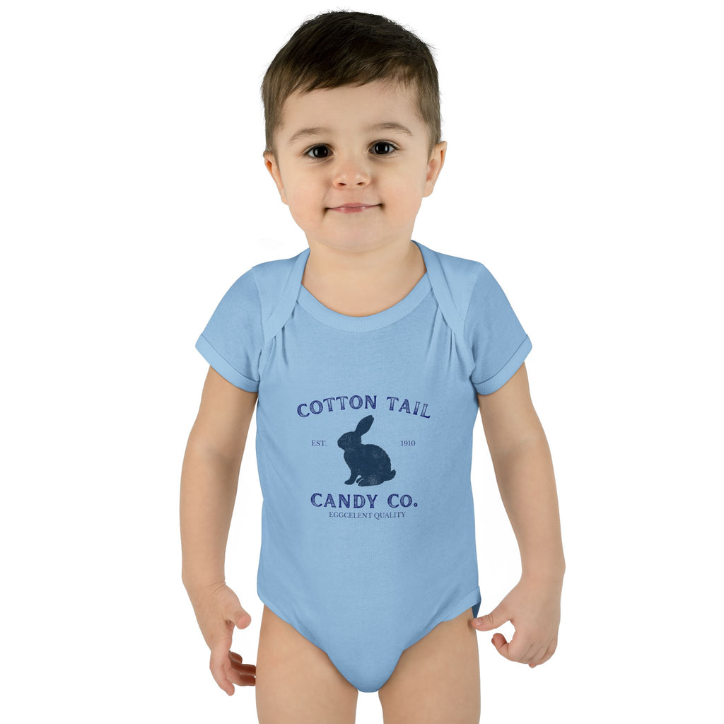 Cotton Tail Candy Co Bunny Logo Infant Onesie