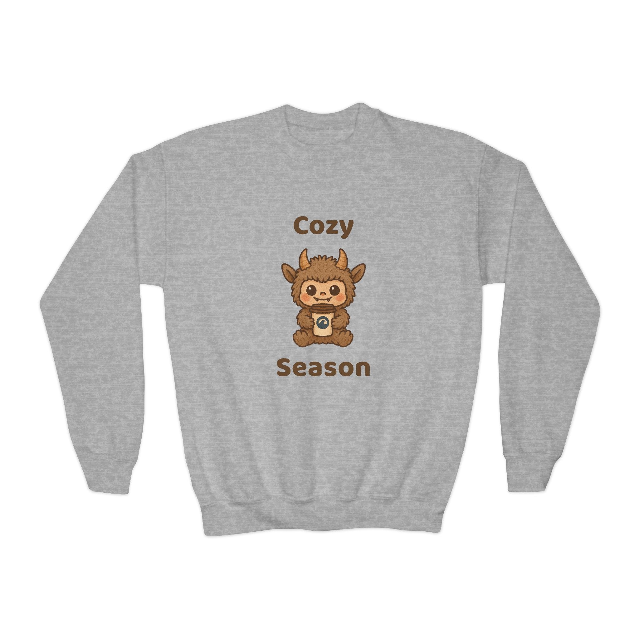 Cozy Season Furry Monster Youth Crewneck Sweatshirt