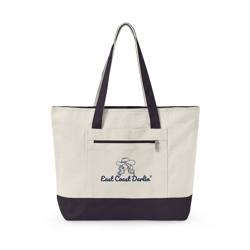 Chic Stitch Duo East Coast Darlin Zippered Canvas Tote
