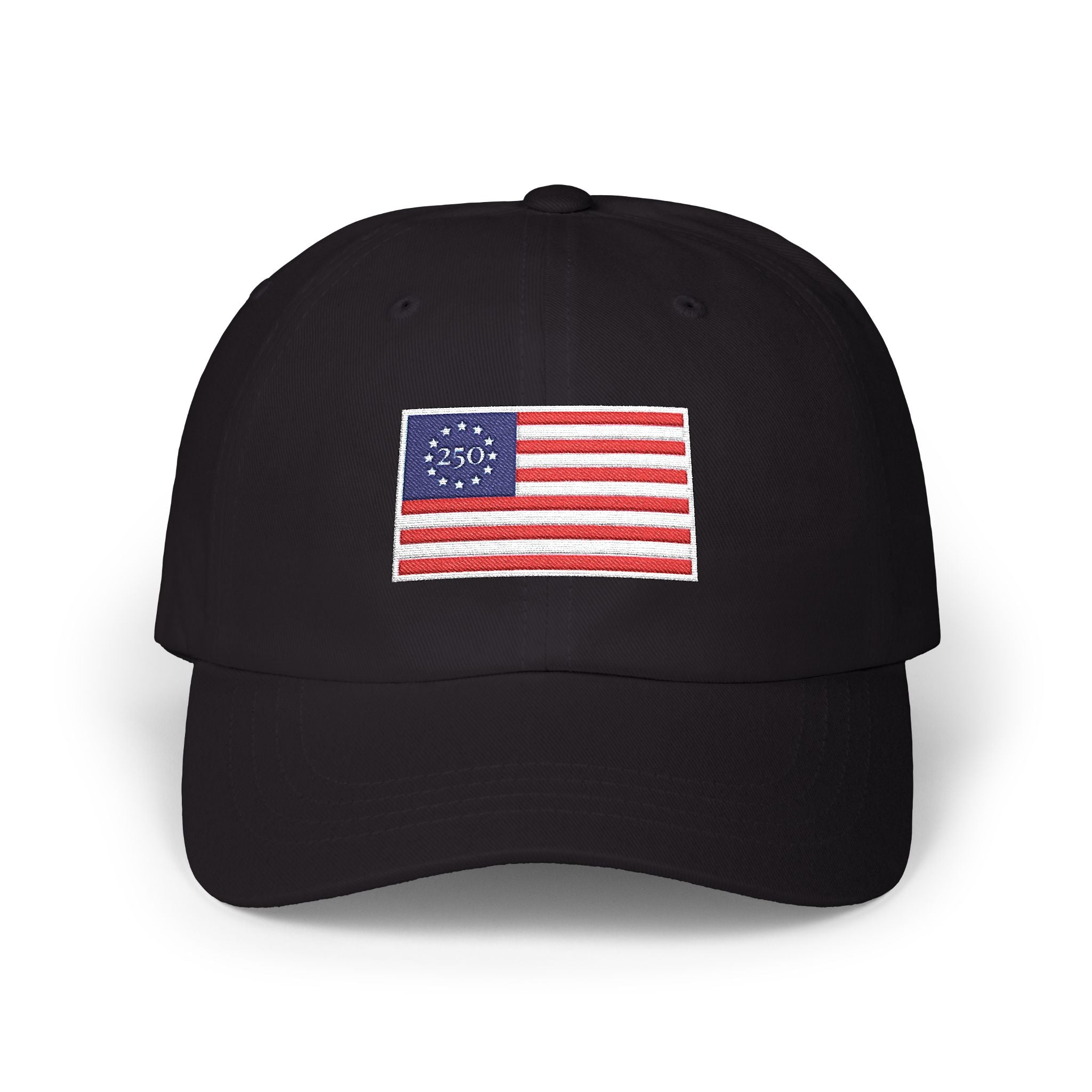 Embroidered Betsy Ross Flag Dad Cap — USA 250th Anniversary Hat
