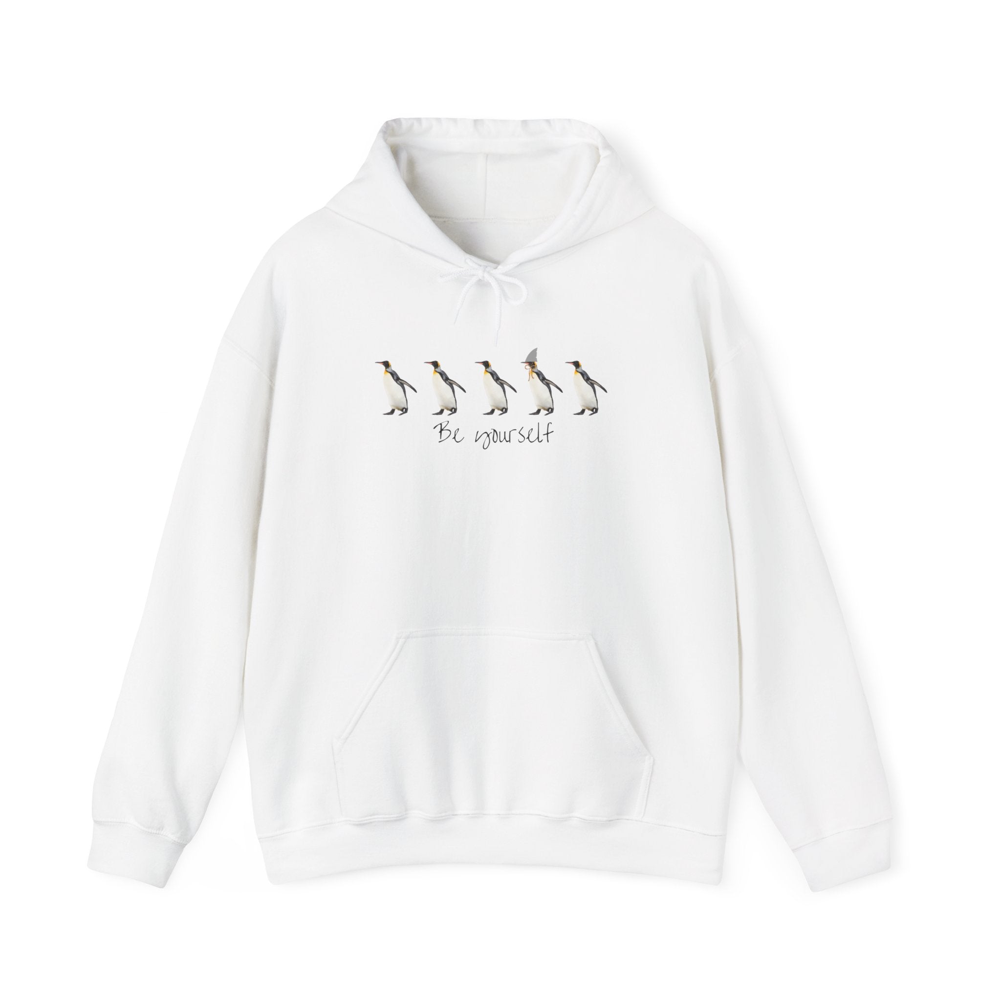 Be Yourself Cute Penguin-Shark Hoodie