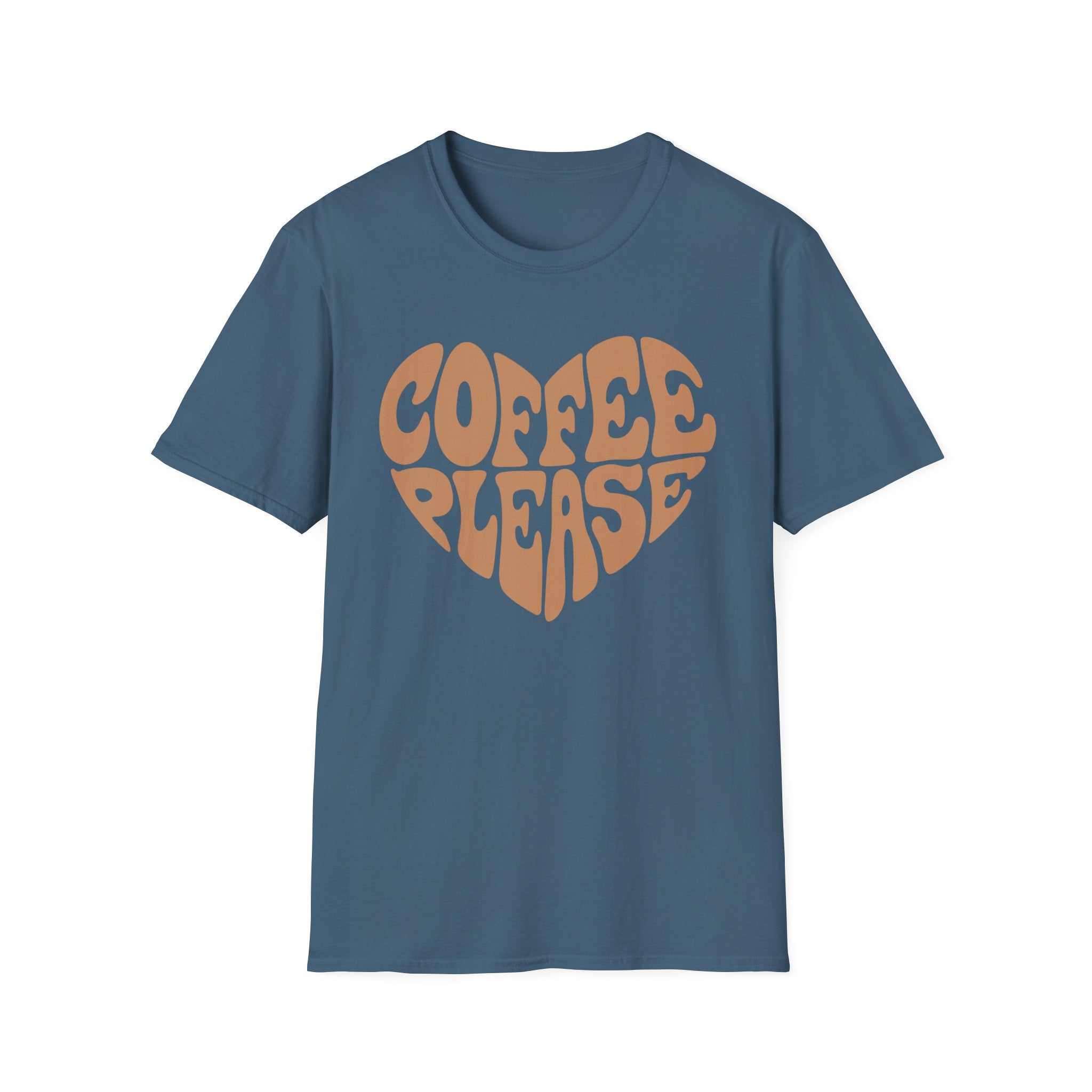 Coffee Please Heart T-Shirt — Retro Graphic Tee for Coffee Lovers