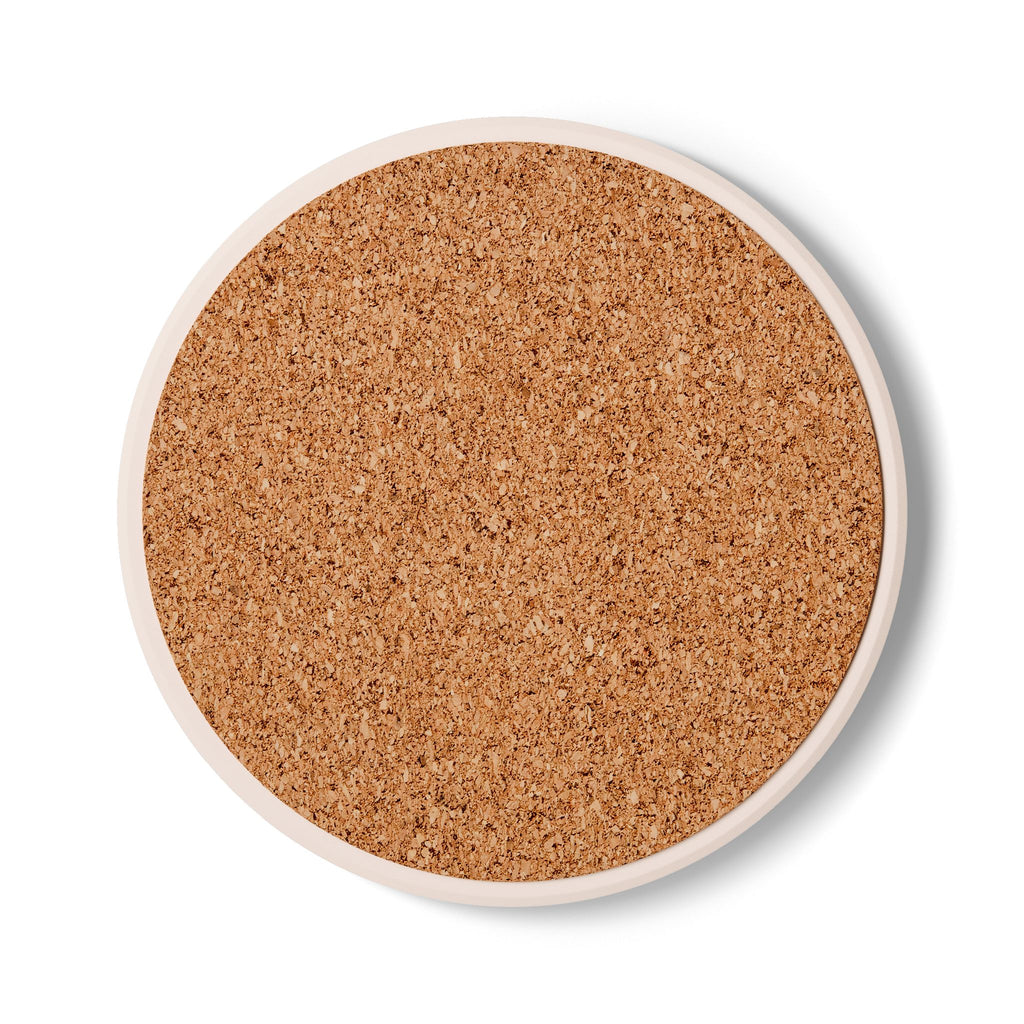 Ceramic Coaster — 'Coffee Please' Retro Heart Design