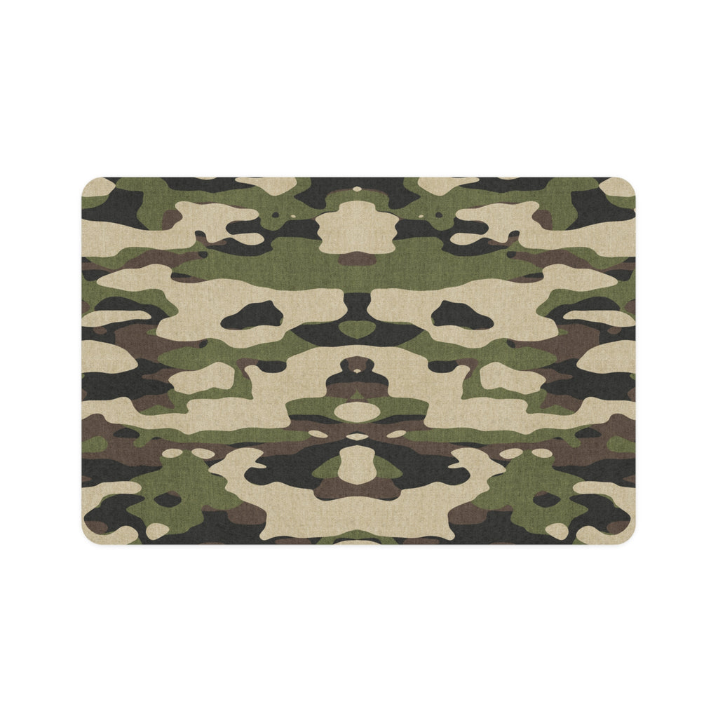 Camo Print Non-Slip Pet Food Mat — 12x18