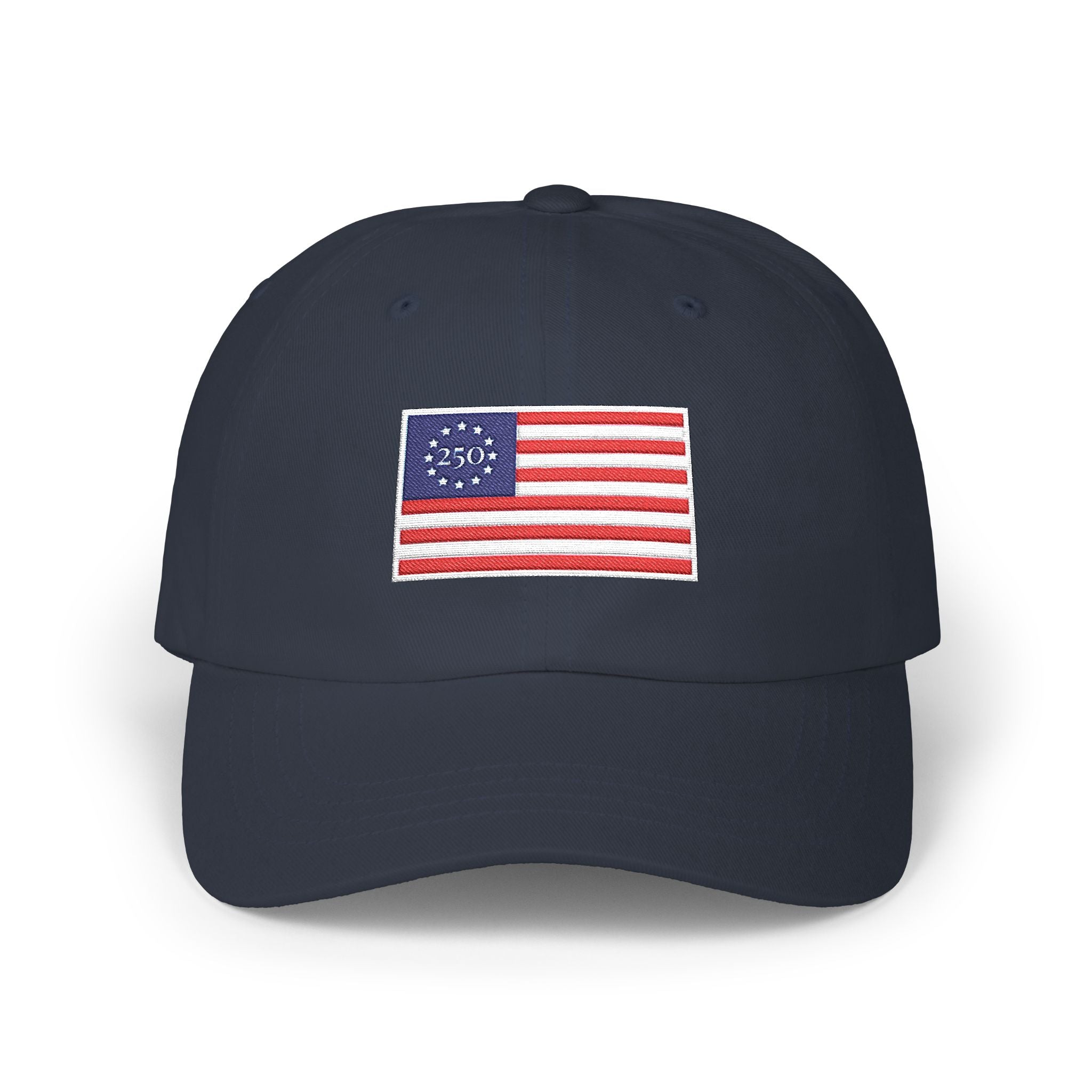 Embroidered Betsy Ross Flag Dad Cap — USA 250th Anniversary Hat