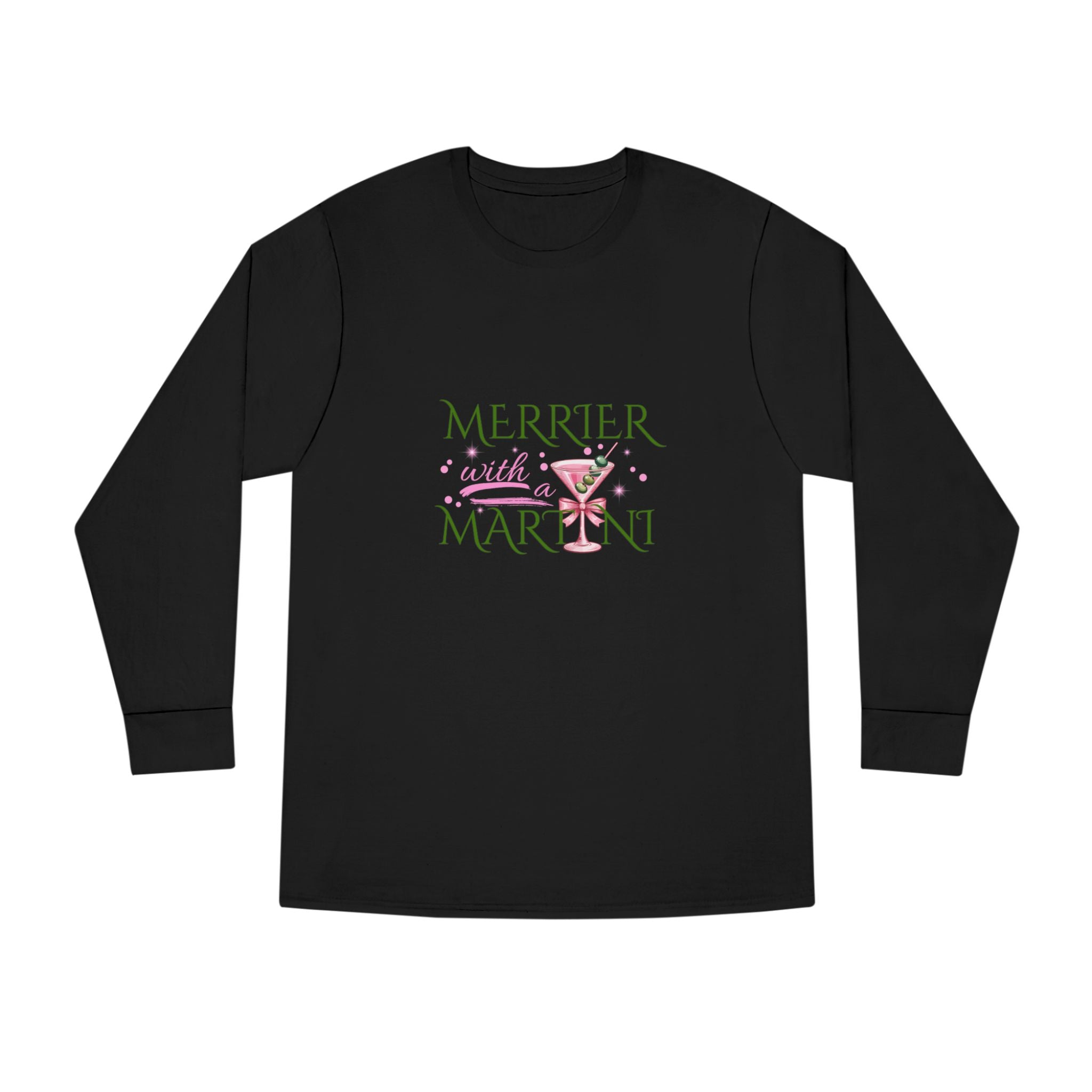 Merrier with Martini Long Sleeve Tee