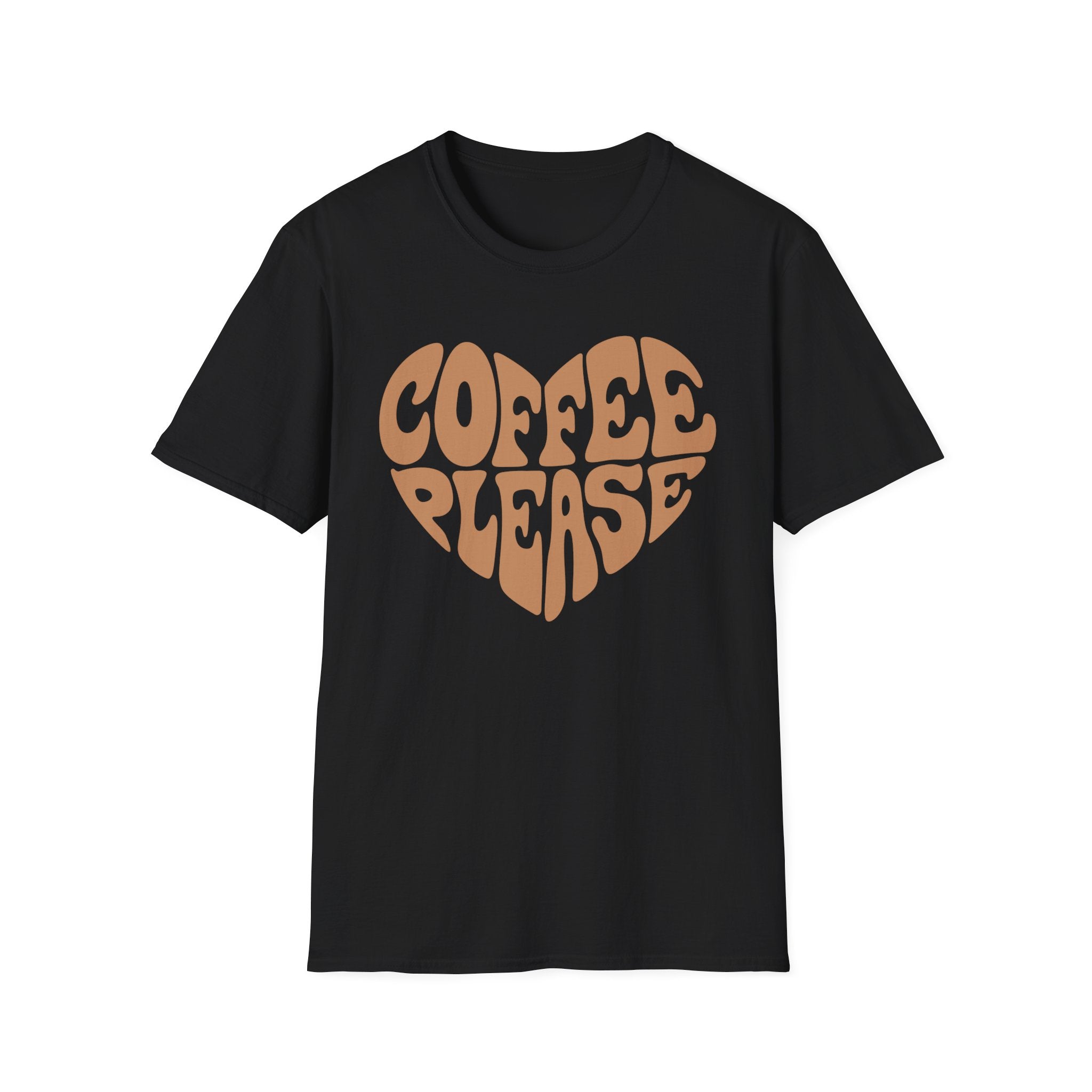 Coffee Please Heart T-Shirt — Retro Graphic Tee for Coffee Lovers