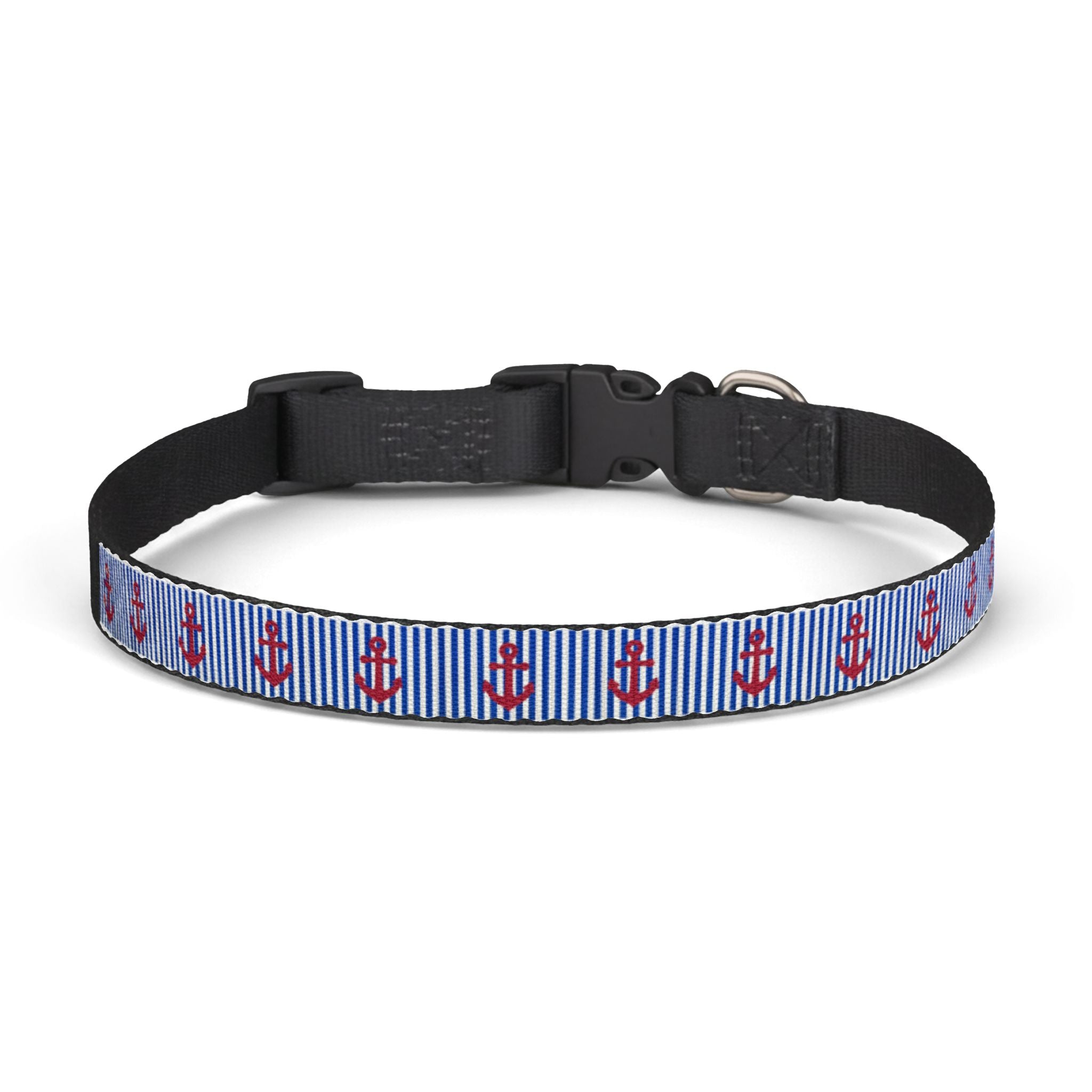 Clip-On Pet Collar — Nautical Pattern