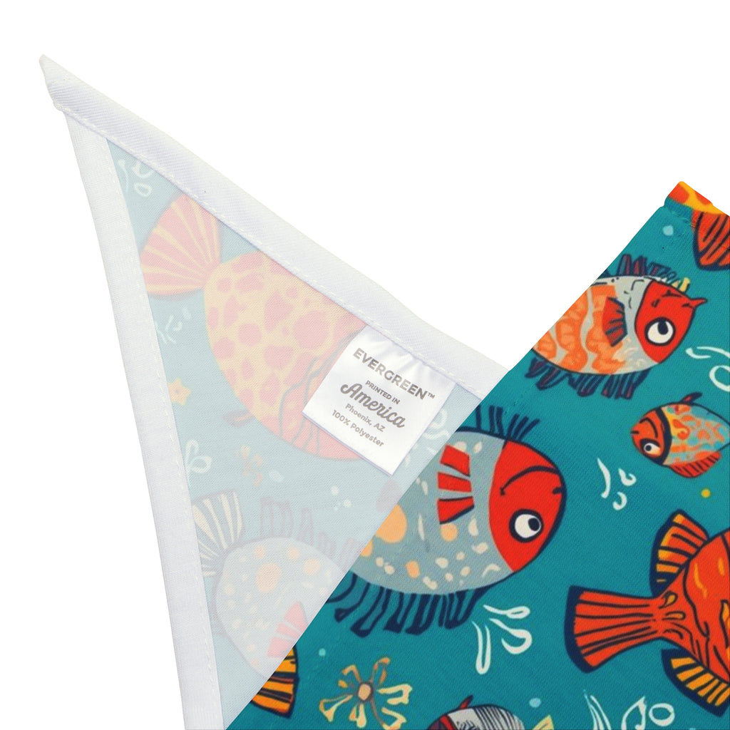 Fish Pattern Pet Bandana