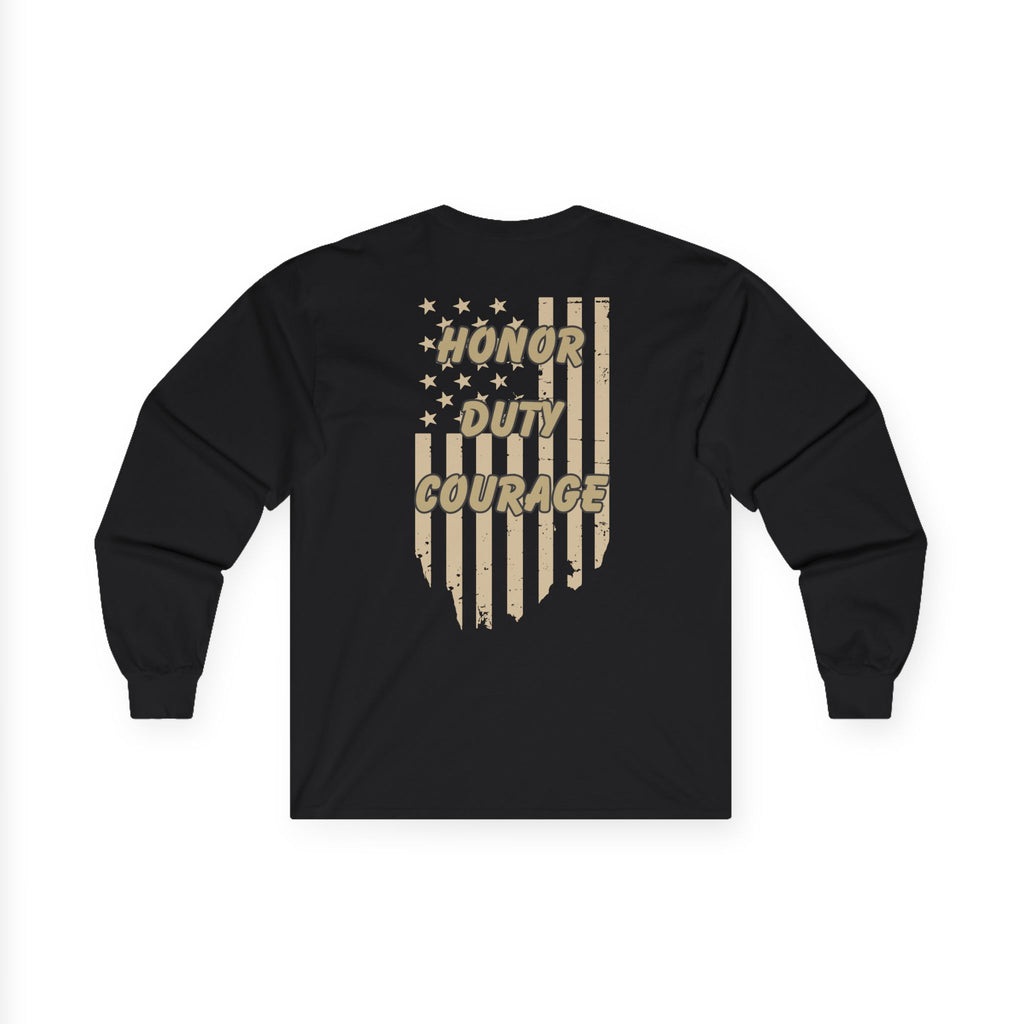 Freedom Honor Duty Courage Military Tribute Long Sleeve T-Shirt