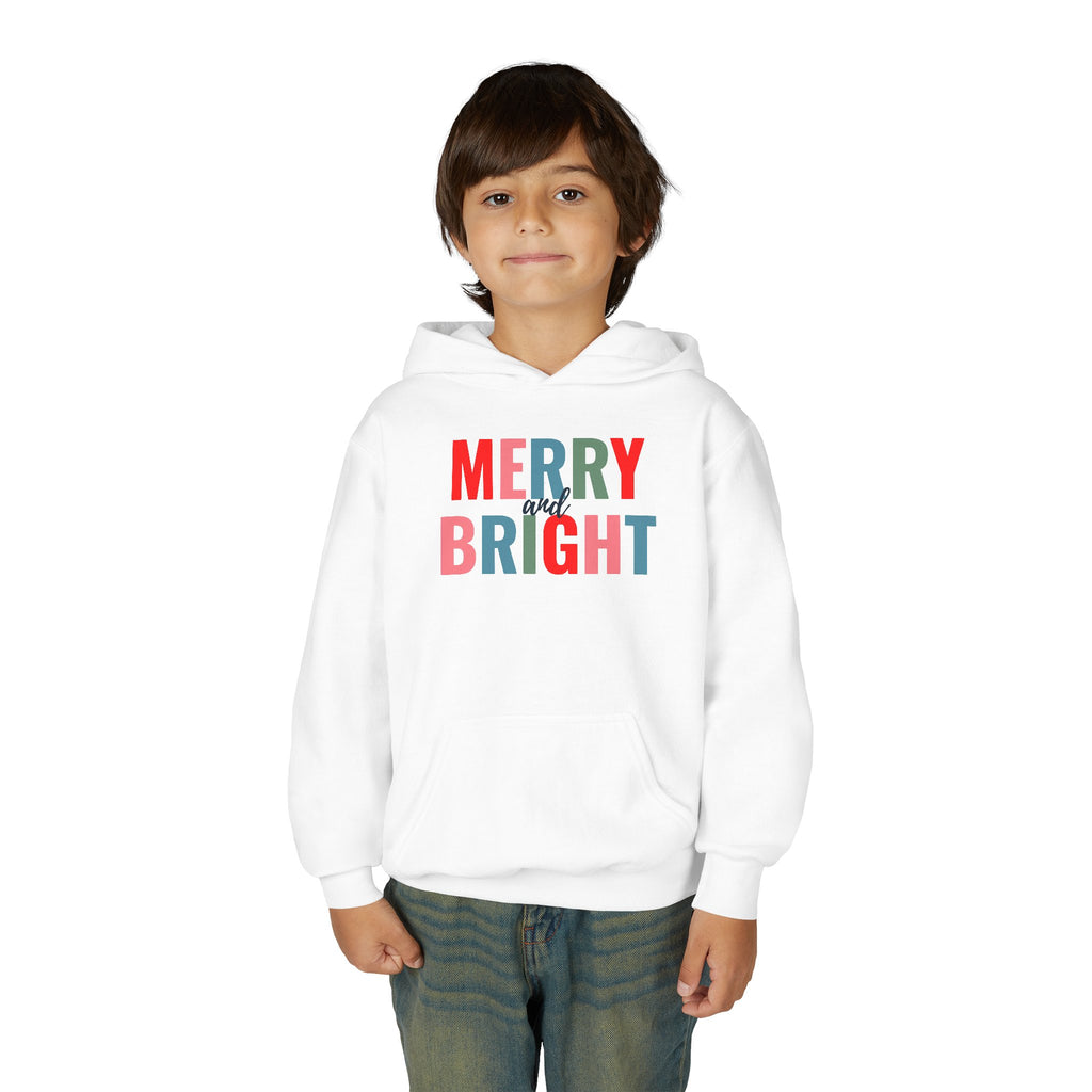 Merry and Bright Christmas Youth Hoodie
