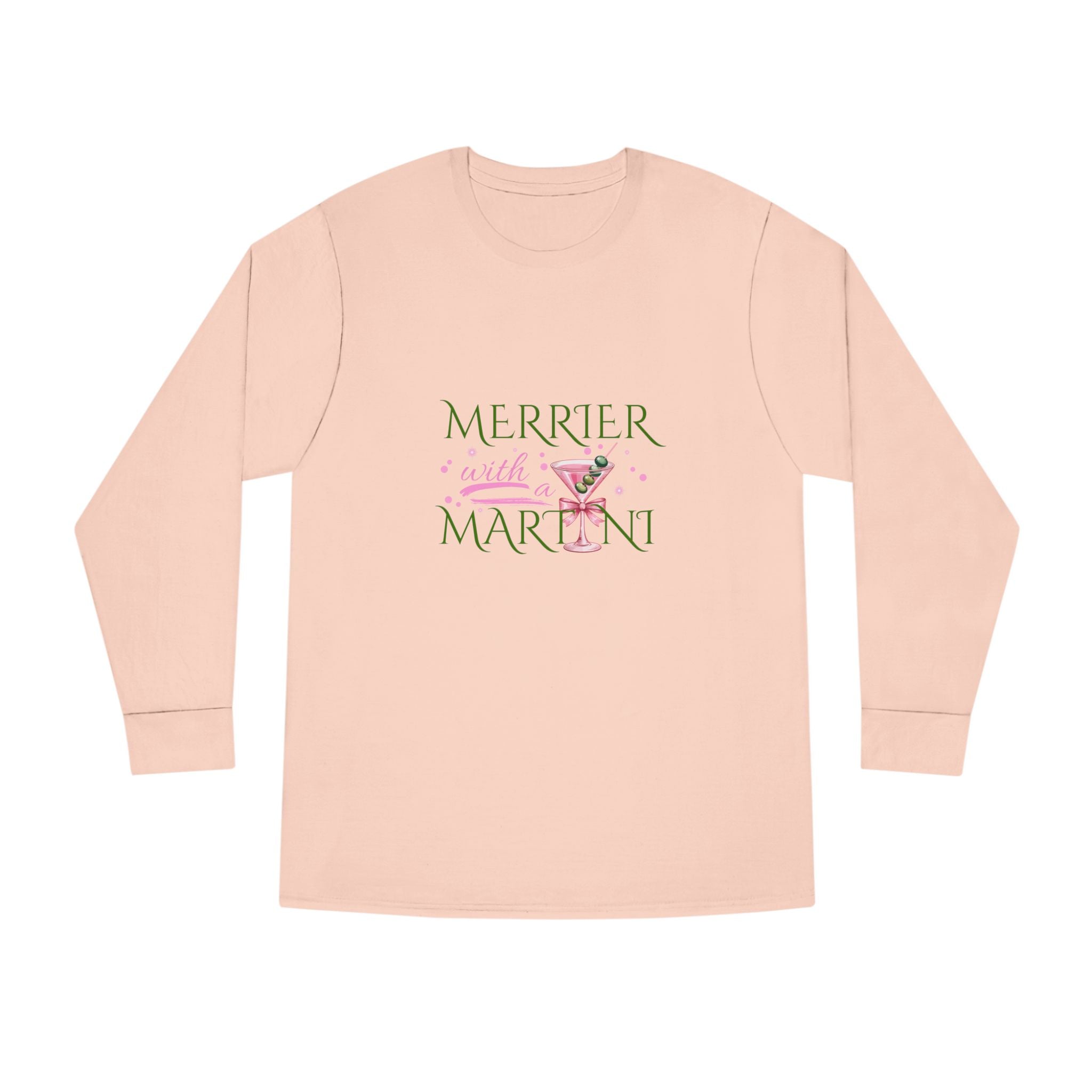 Merrier with Martini Long Sleeve Tee