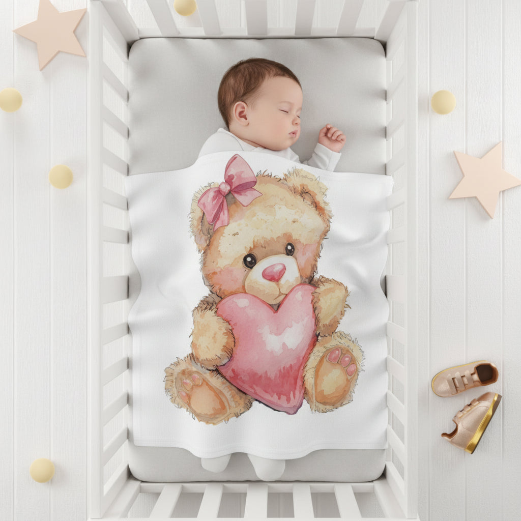 Baby Blanket — Cute Teddy Bear Fleece Blanket
