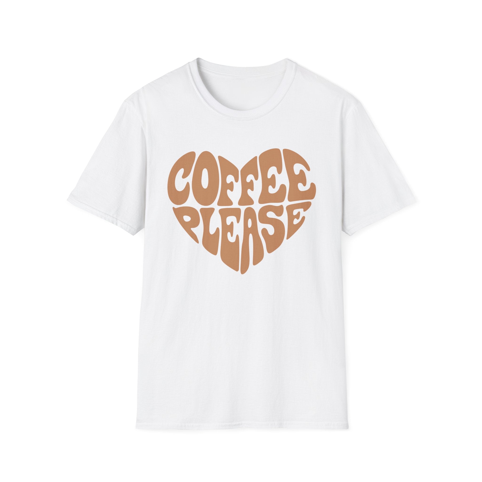 Coffee Please Heart T-Shirt — Retro Graphic Tee for Coffee Lovers