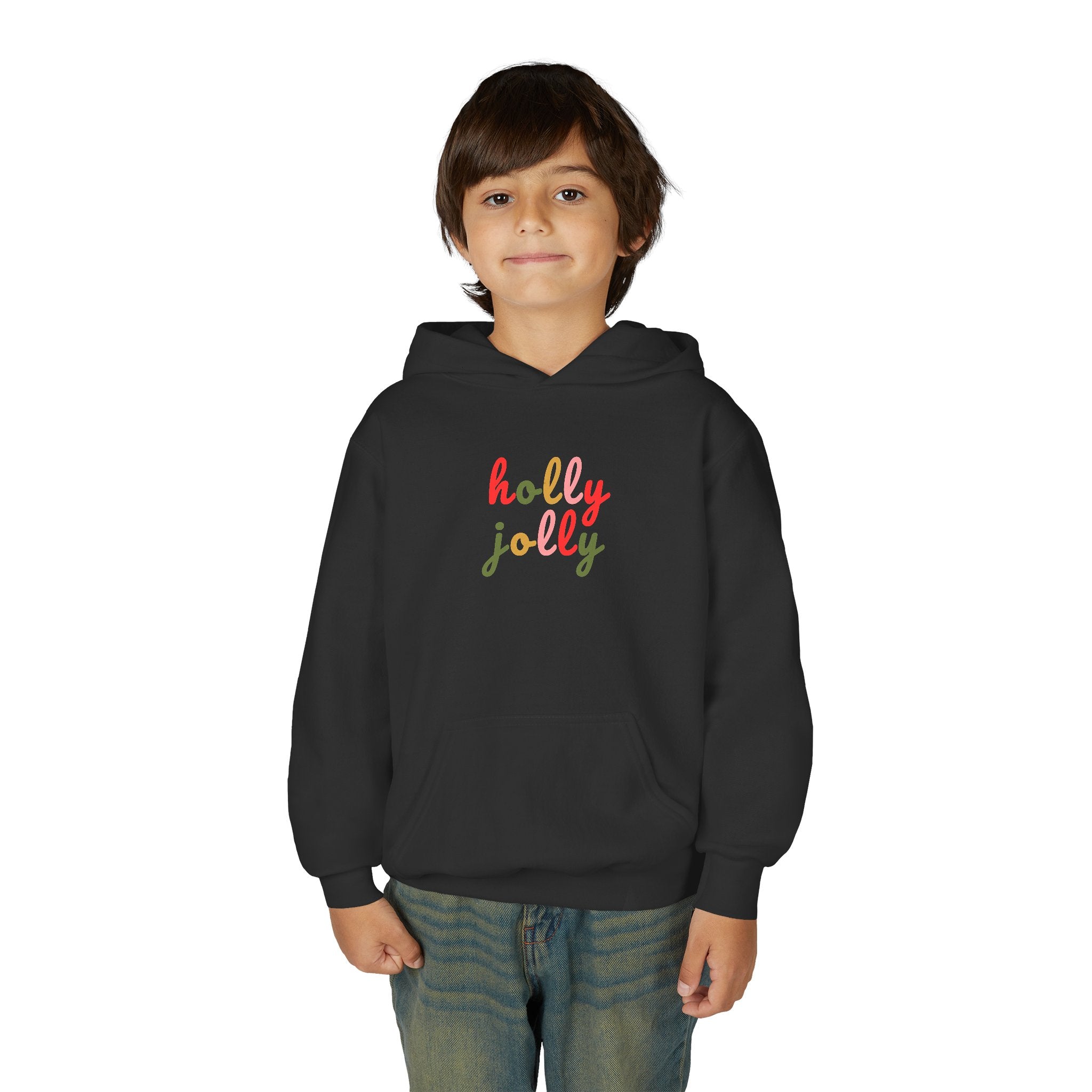 Holly Jolly Holiday Youth Hoodie Sweatshirt