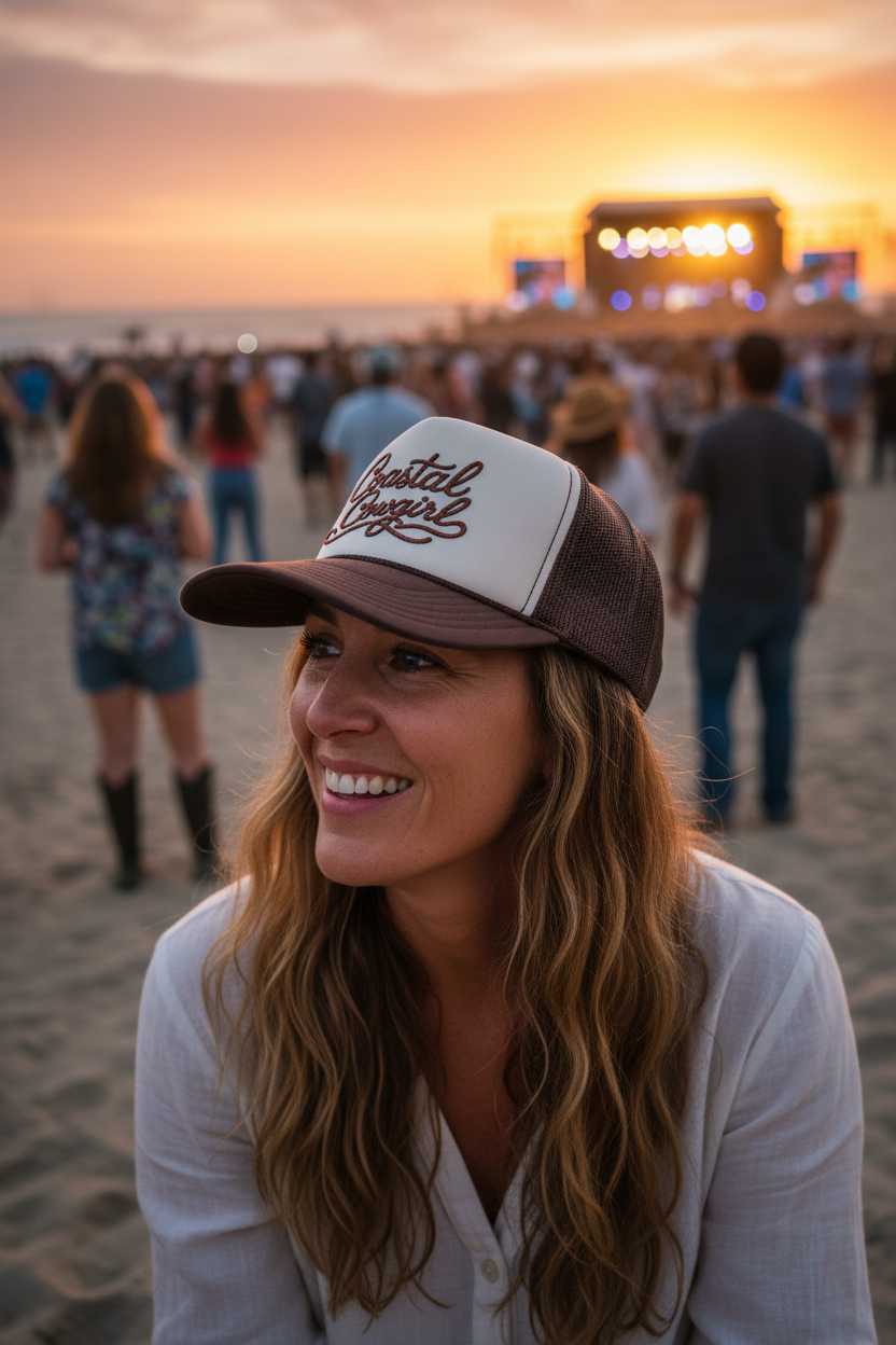Coastal Cowgirl Foam Trucker Hat