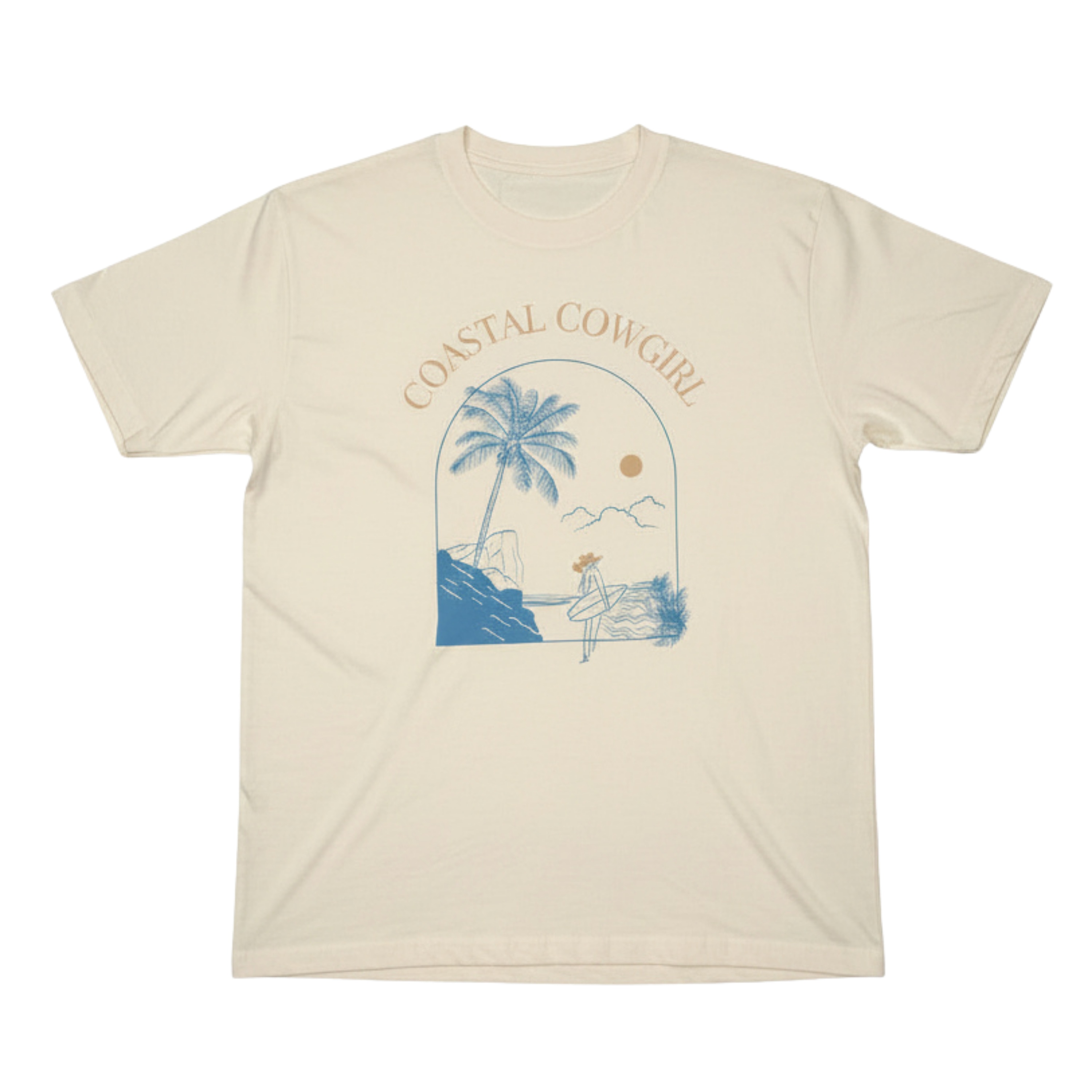 Coastal Cowgirl Comfort Colors T-Shirt | Western Beach Graphic Tee