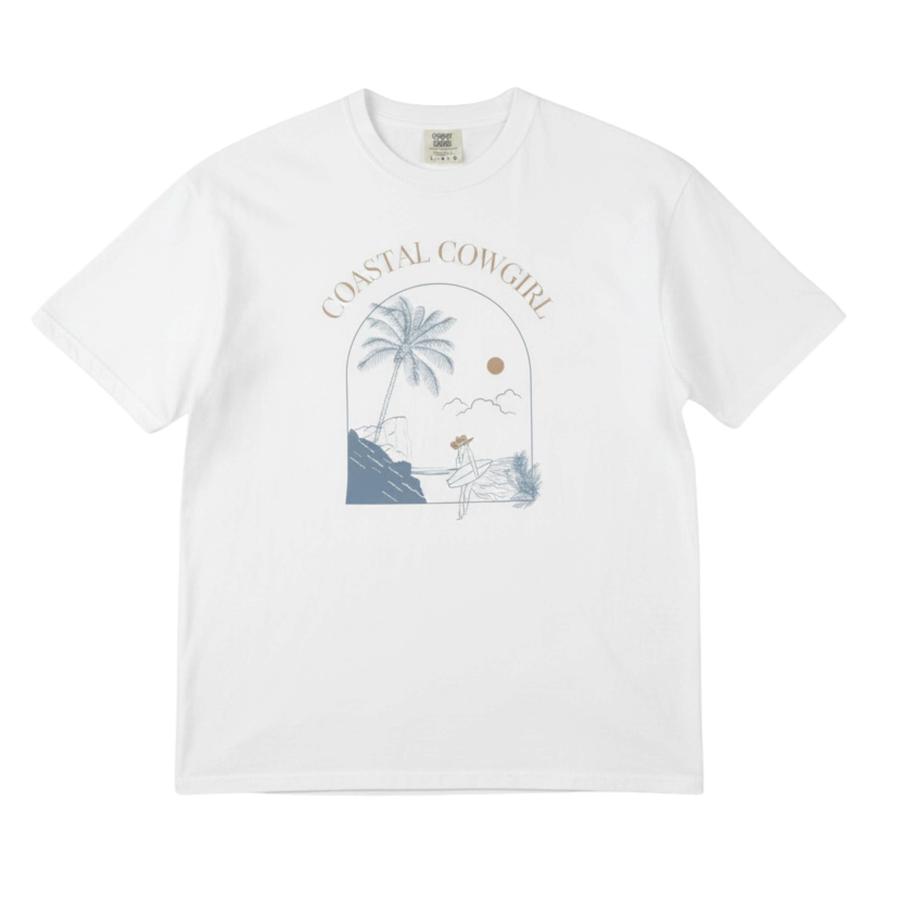 Coastal Cowgirl Comfort Colors T-Shirt | Western Beach Graphic Tee