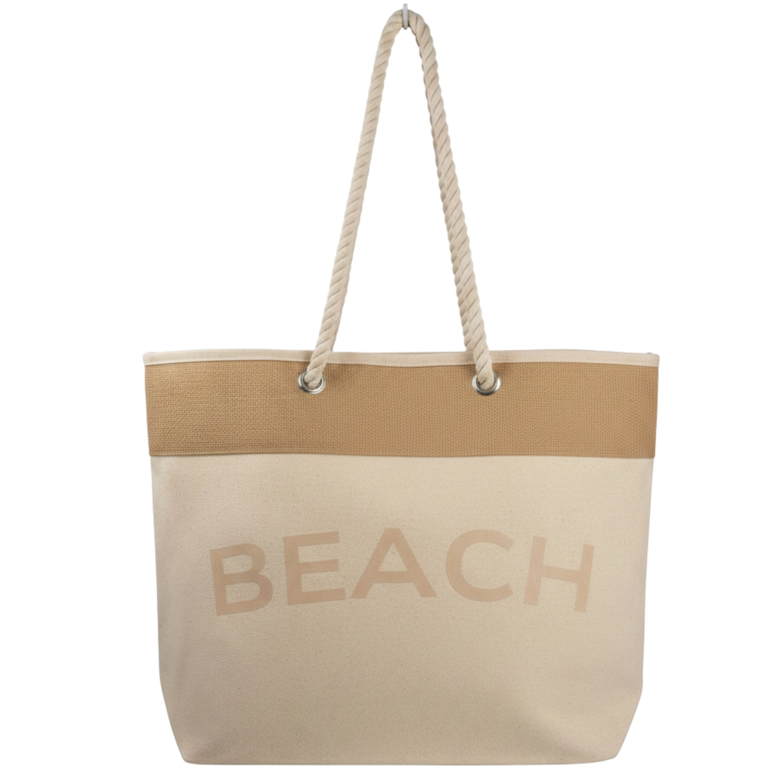 Coastal Beach Lined Beach Bag