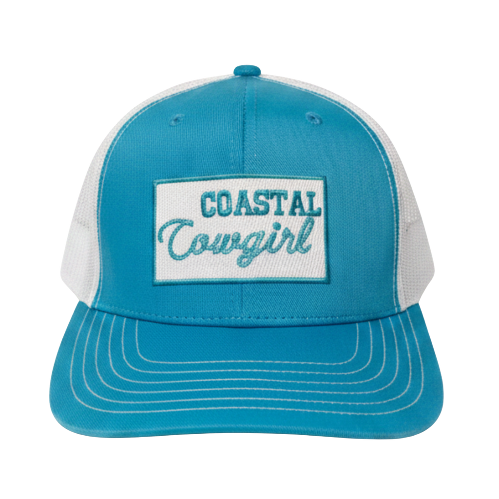 Coastal Cowgirl Trucker Snapback Hat | Aqua