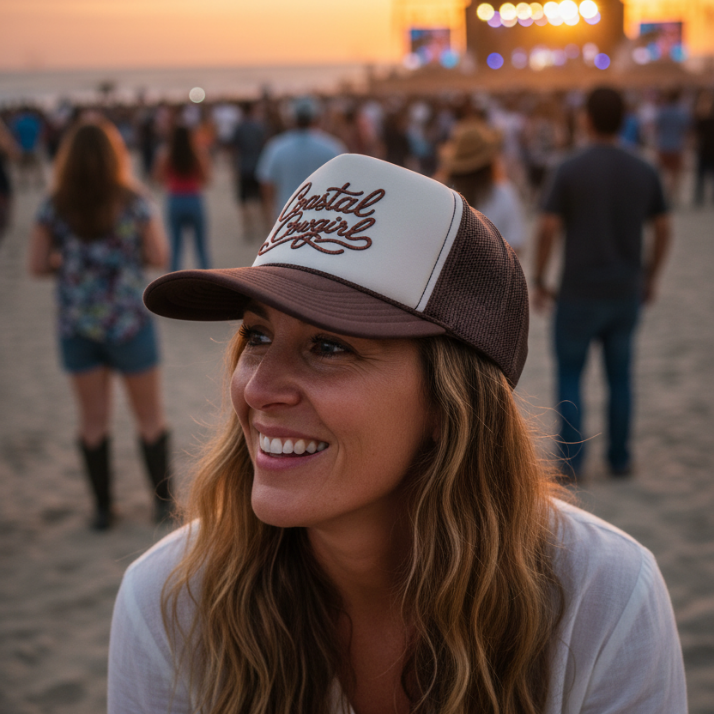 Coastal Cowgirl Foam Trucker Hat