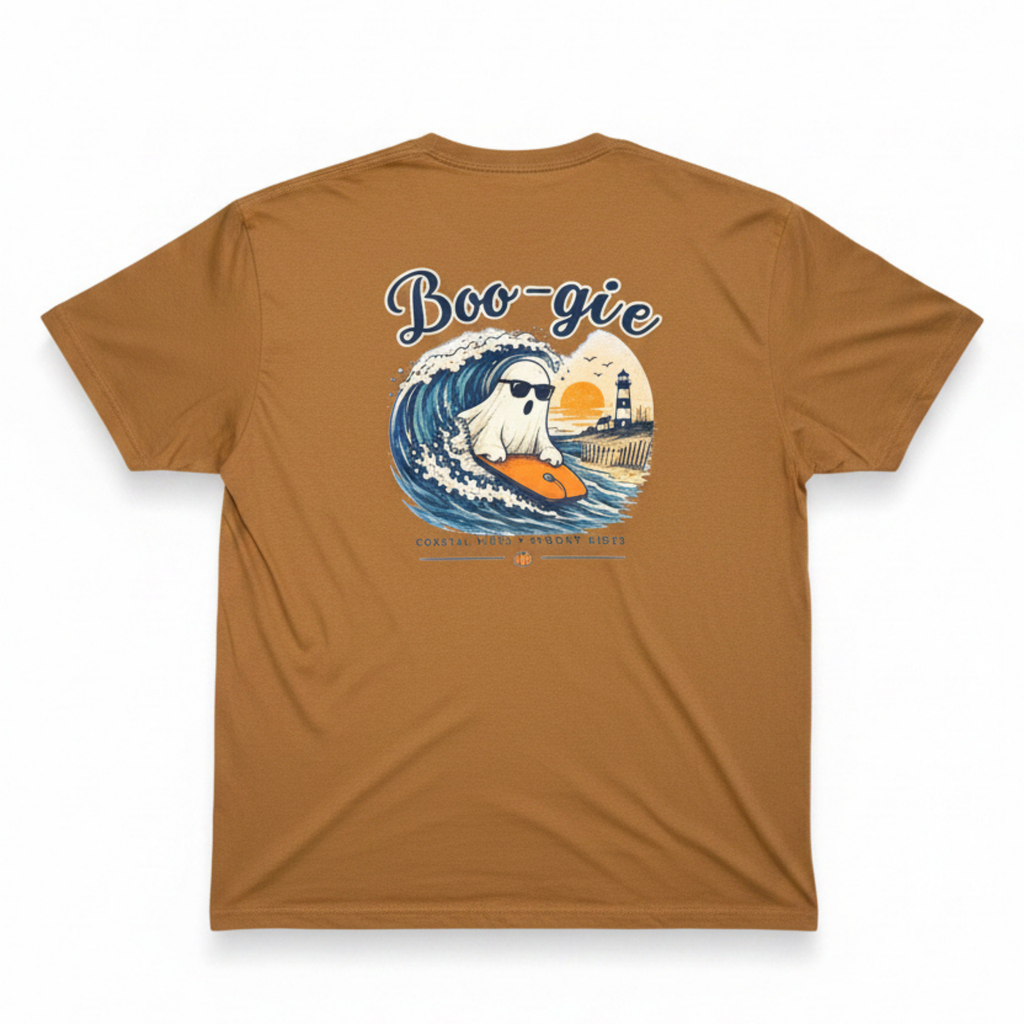Boogie Board Ghost Coastal Halloween T-Shirt