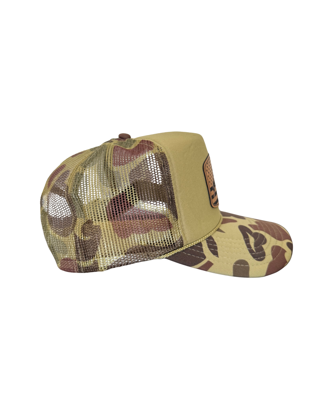 Duck Hunting Dog Leather Patch Rope Hat | Camo