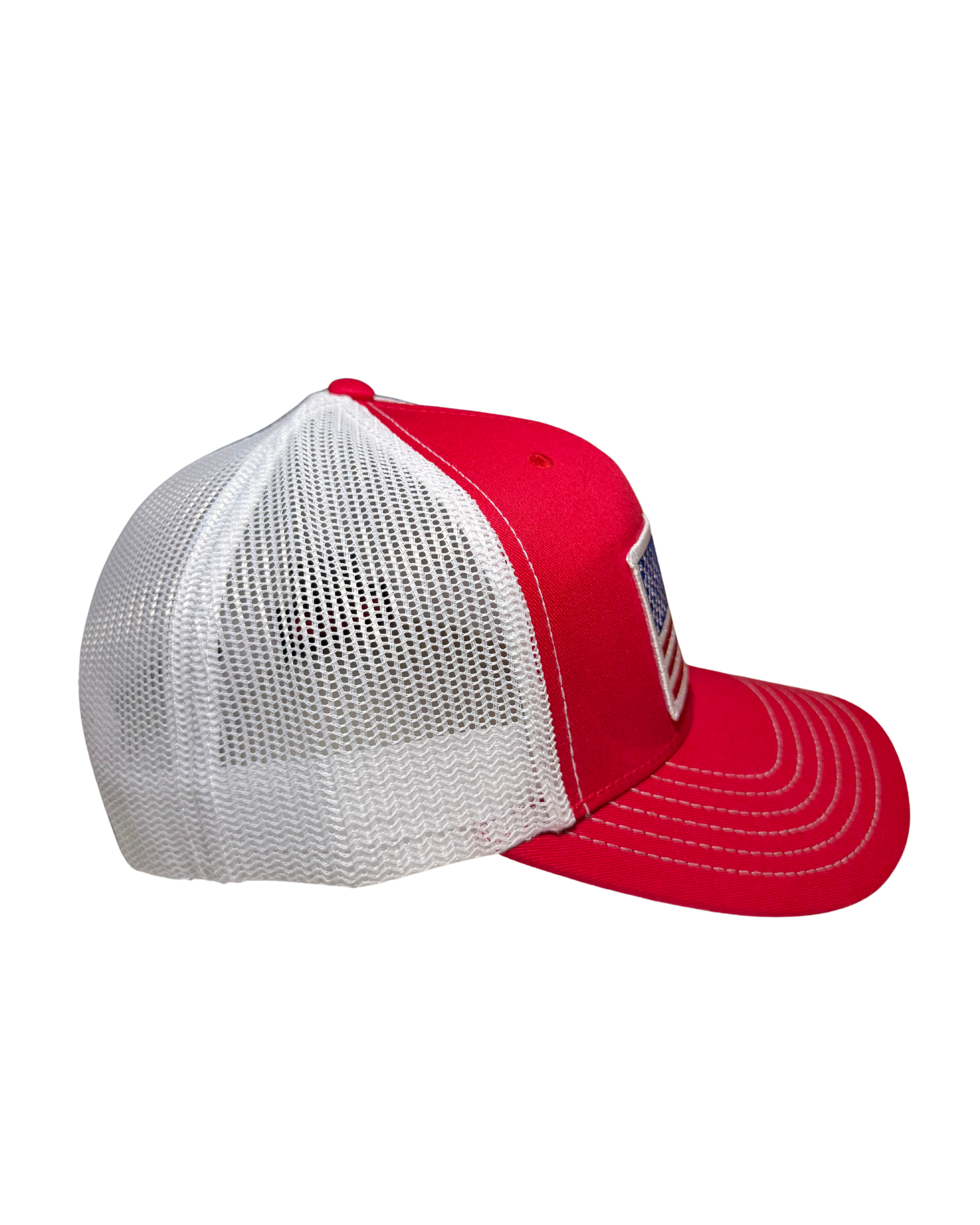 Classic American Flag Embroidered Patch Trucker Hat