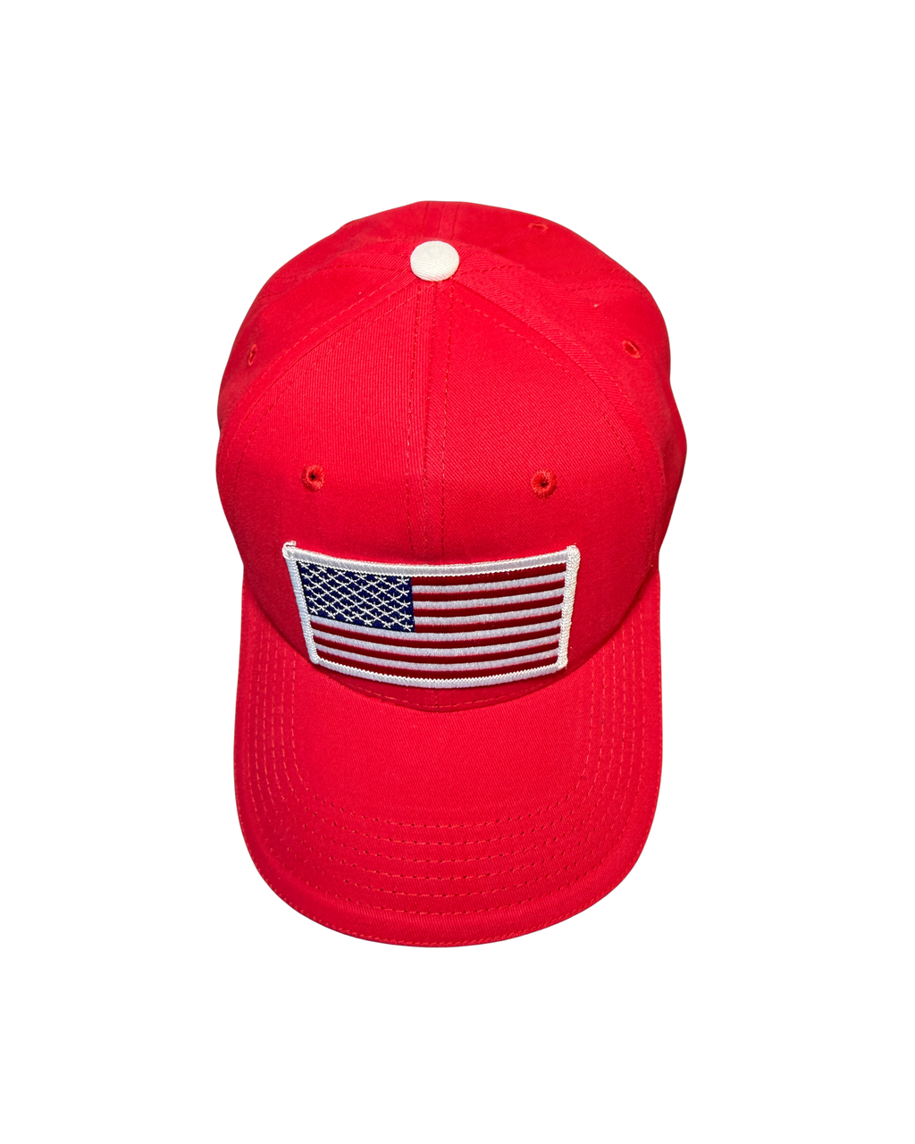 Classic American Flag Embroidered Patch Brushed Cotton Twill Hat