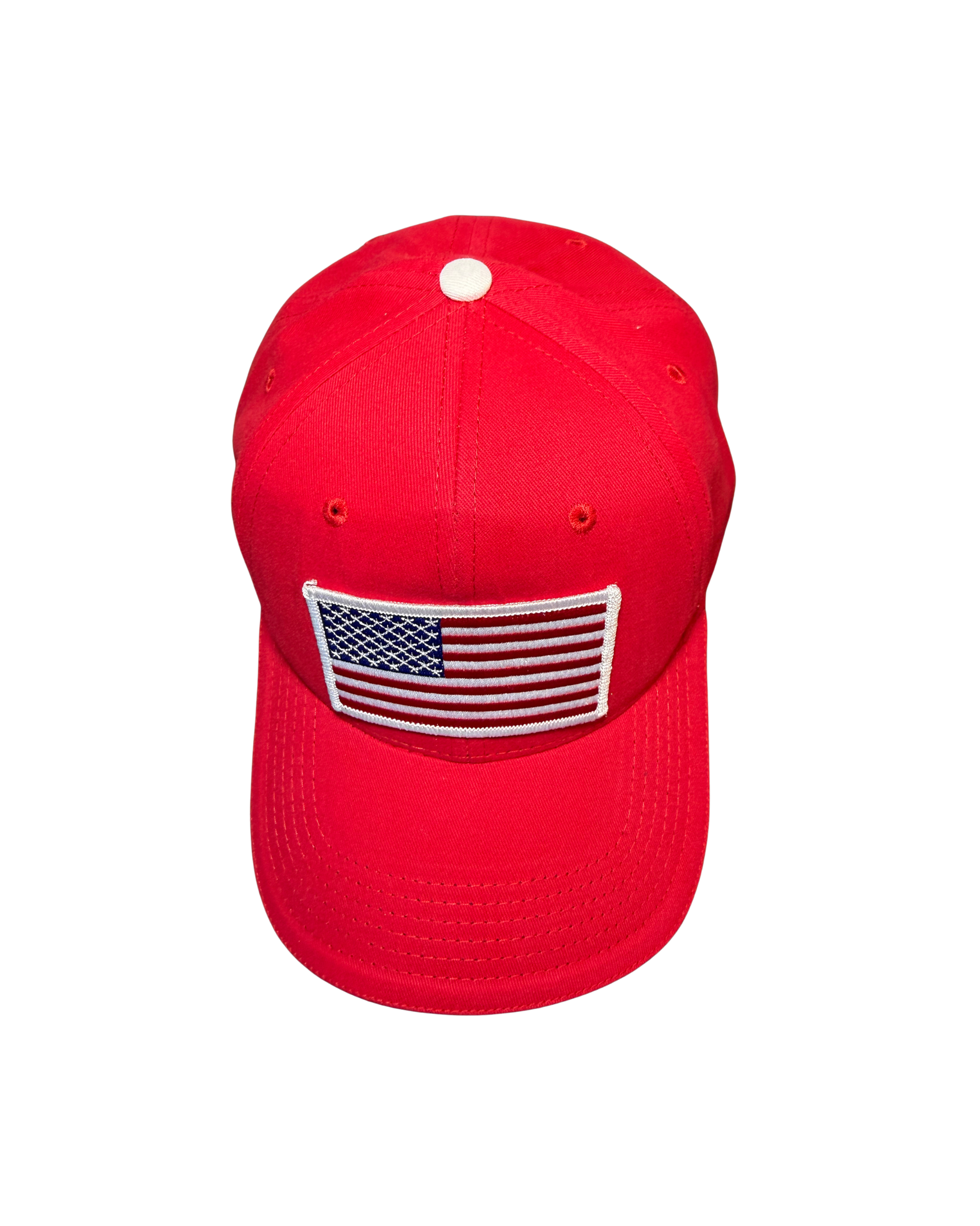 Classic American Flag Embroidered Patch Brushed Cotton Twill Hat