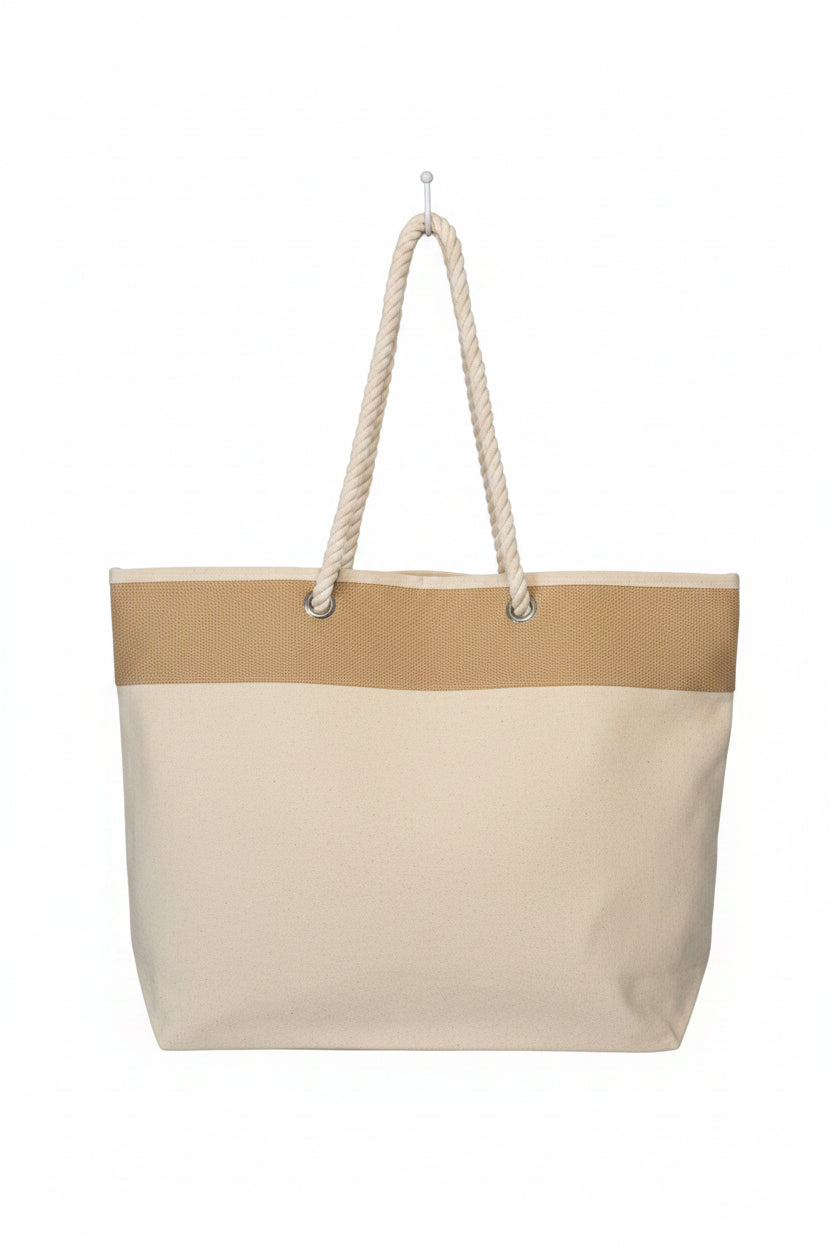 Coastal Beach Lined Beach Bag