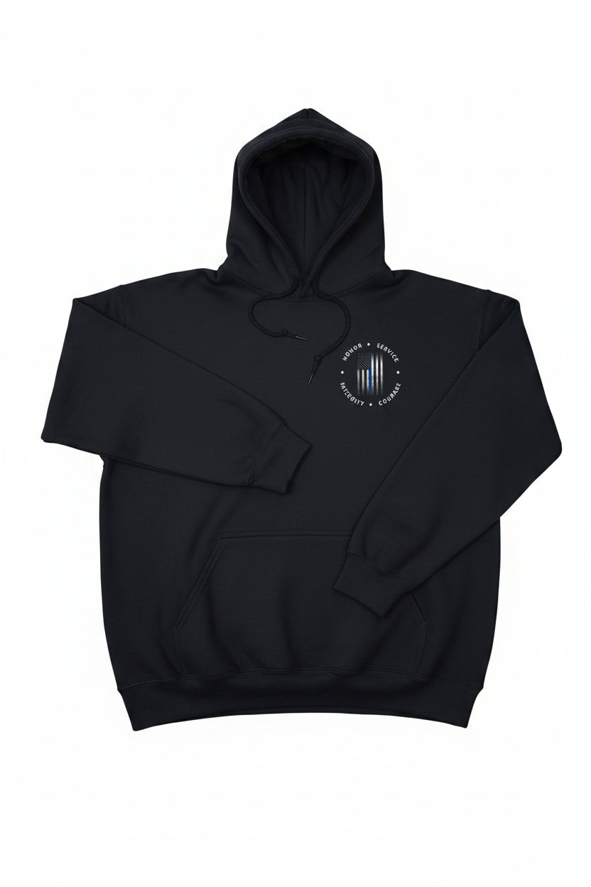 Thin Blue Line Honor Service Integrity Courage Sweatshirt