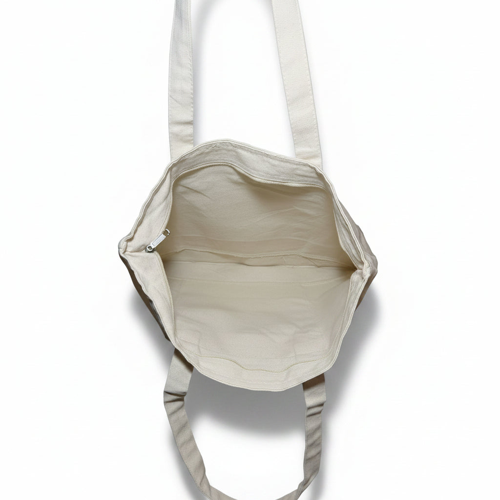 East Coast Darlin Canvas Tote Bag | Large Zippered Tote with Front Pocket